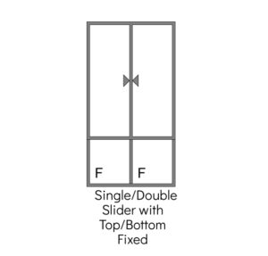 Single/Double Slider with top and bottom fixed